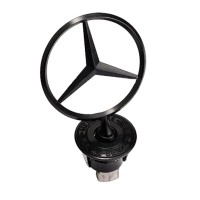 емблема мерцедес черна гланц Mercedes 44mm мерник W204/w211/w212/w210/w220